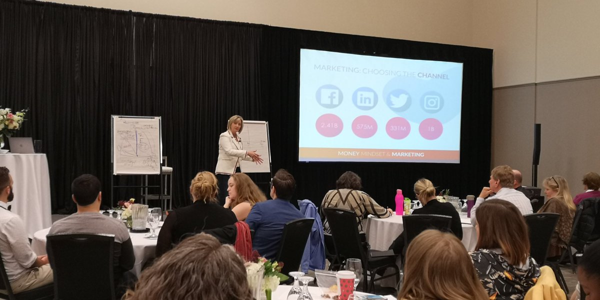 LindseyGibeau's tweet photo. Day 2 or #MMMEvent - talking money &amp; marketing w/ @LisaLarter - choose your channels - dig deep #ottcity https://t.co/eCvlqB0DmI
