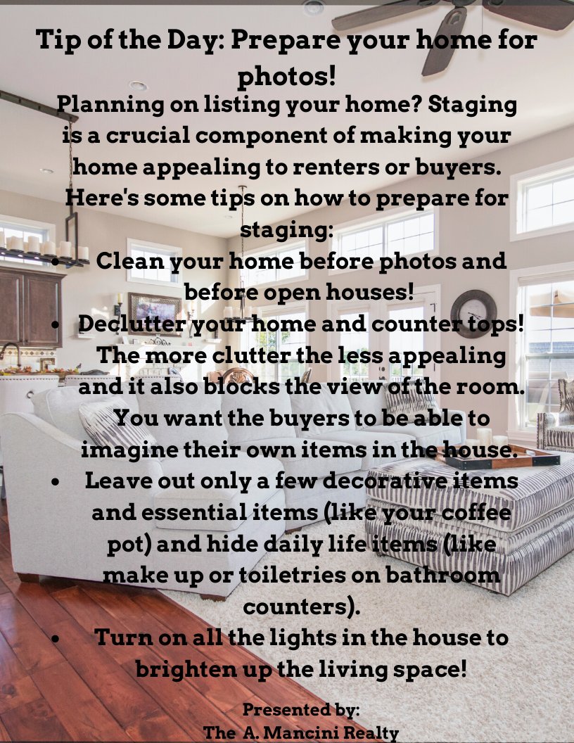 Check out this fun and useful tip when it comes to listing your home! 
#FunTipFriday #RealEstate #Buying #Selling