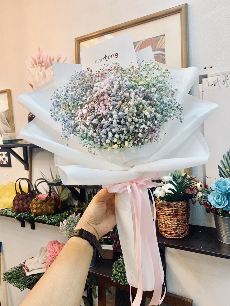 rantengfloret's tweet photo. Korang suka yang mana? 

RT for mix baby breath 
Like for one colour baby breath 

Admin nak buat giveaway untuk surprise birthday for Nov &amp; Dec babies 🥳🤗 https://t.co/9Y3SxF4beY