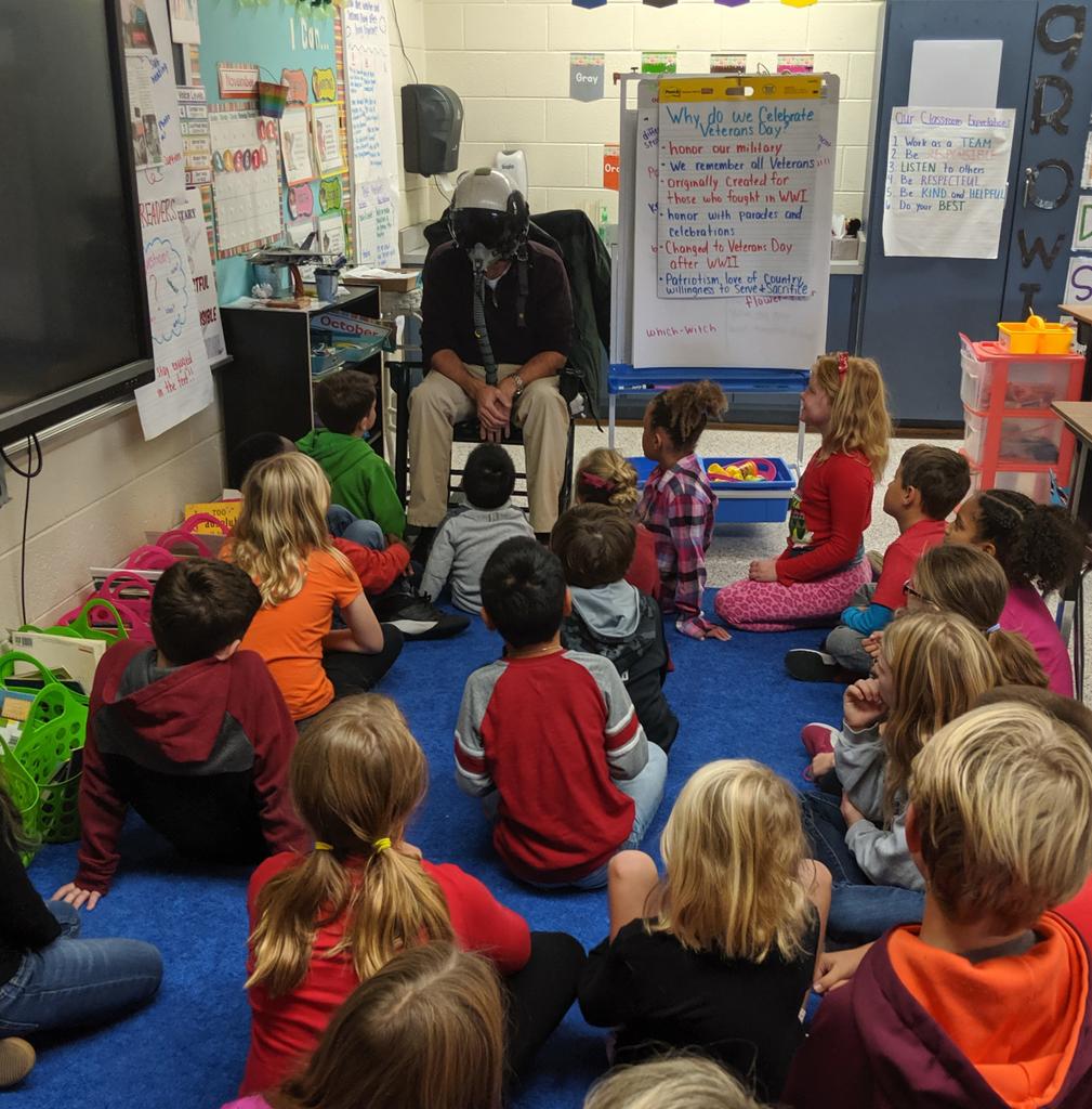 targetandteach's tweet photo. What an awesome experience having so many veterans @RedMillES! The kids were so engaged and we all learned something new! #redmillrocks @RMESPrincipal @NclKeros https://t.co/dT28qcXEBB