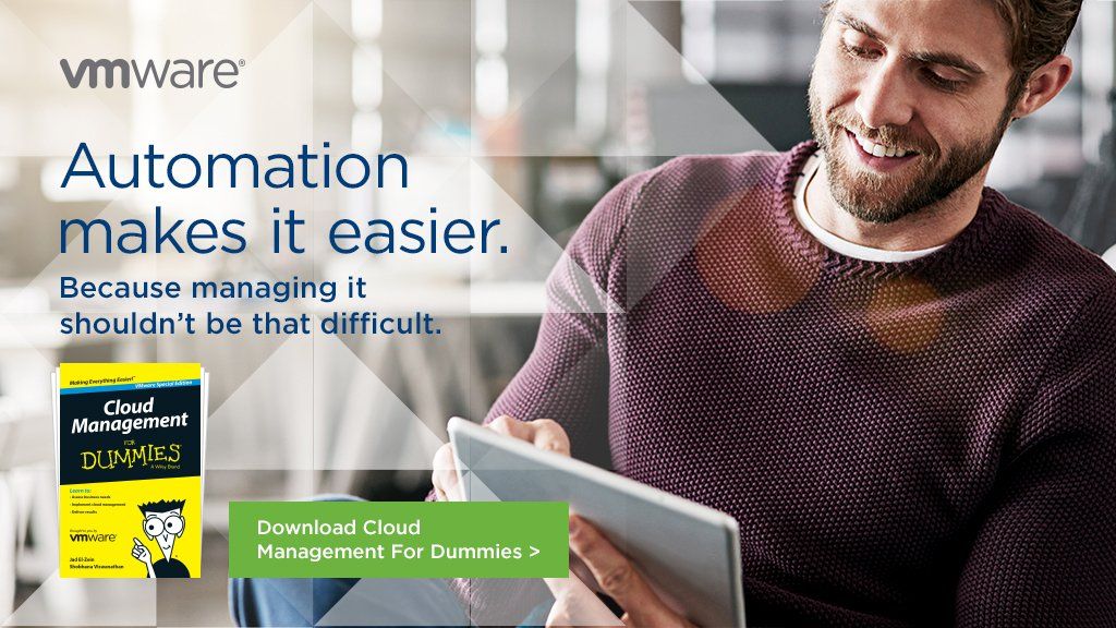 Want to learn to assess business needs &amp; implement #cloudmanagement to deliver results? 
Download <a href="/VMware/">VMware</a> Cloud Management For Dummies: buff.ly/2WEh4i6
#manualprocess #cloud #IT #tech