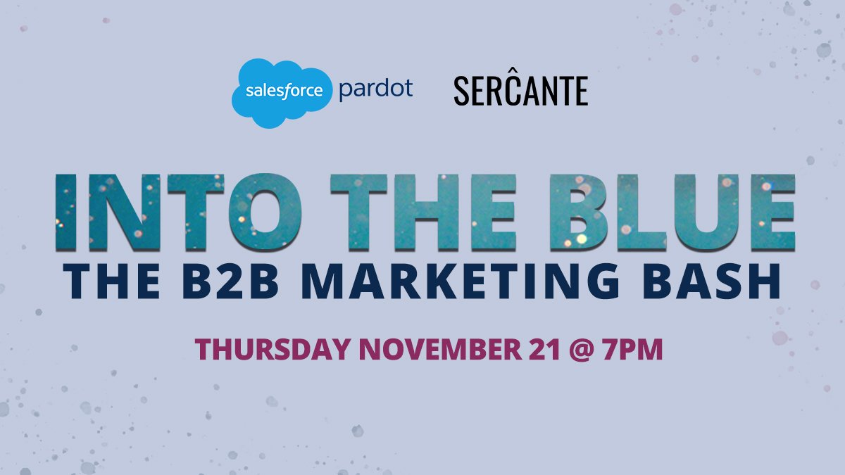 ⚓ BIG NEWS! ⚓

We're hosting the Ultimate B2B Marketer's party with <a href="/Pardot/">Pardot</a> and <a href="/ZoomInfo/">ZoomInfo</a> at <a href="/Dreamforce/">Dreamforce</a>

Get ready to make a splash Thursday night, 11/21, and we hope to Sea you and the whole B2B crew there!

 bit.ly/33EOz6J