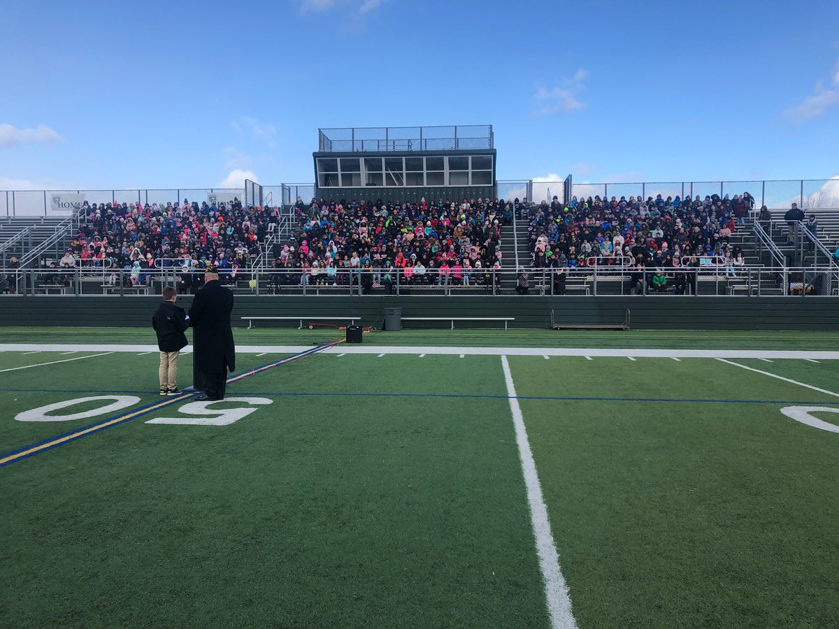 MrsAndriello's tweet photo. Today, CVS gathered on the turf field to honor our veterans during our Veterans Day Ceremony. Through songs, speeches, and cheers our students displayed their gratitude. A heartfelt thank you to all Veterans and their families from C.V. Starr! @brewsterschools @cvstarr https://t.co/TGgv45LBau