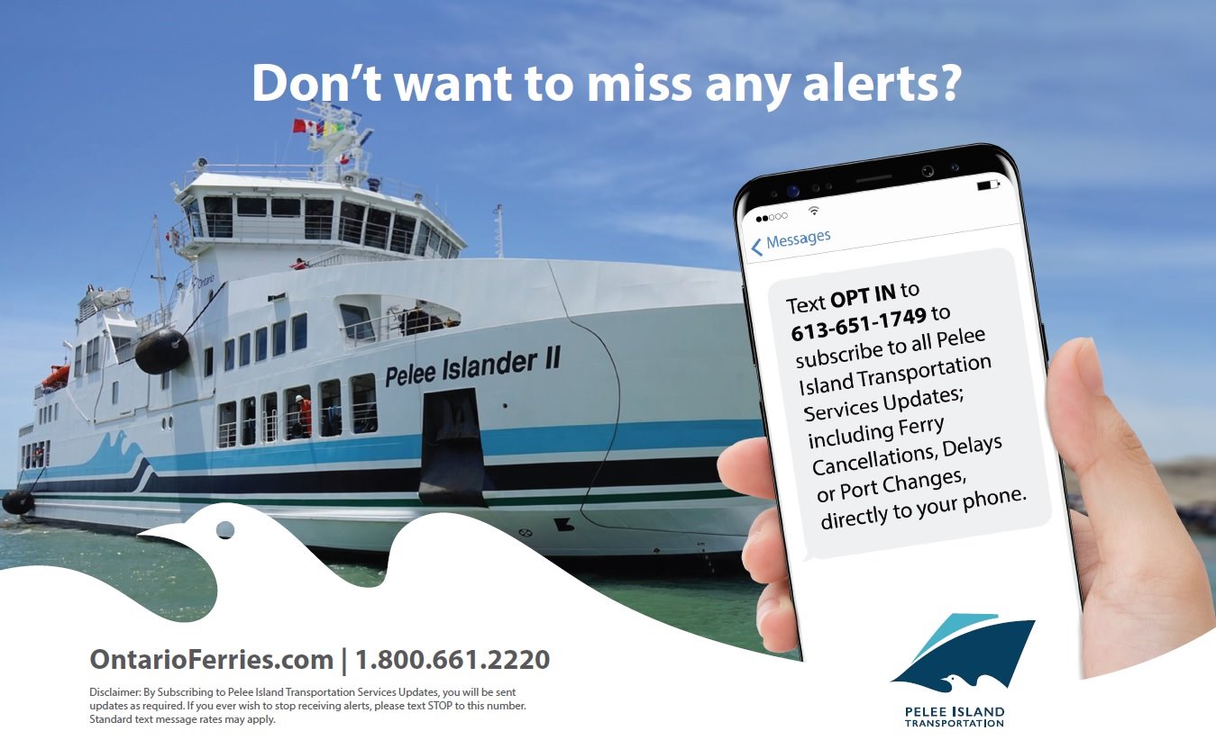 Pelee Island Ferry on Twitter "You can now get Pelee Island Ferry