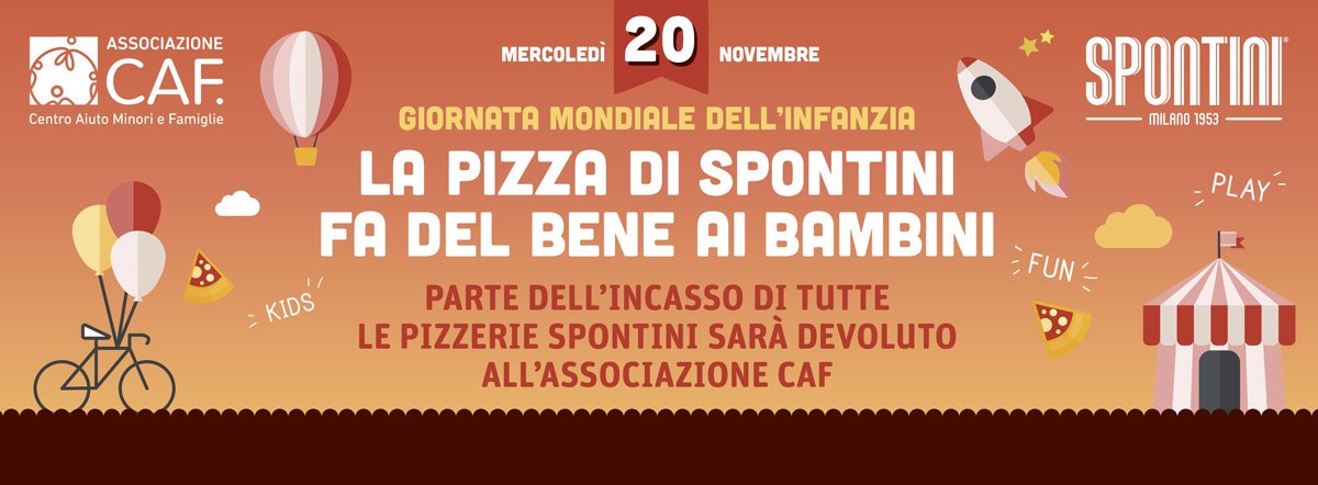 In occasione della #GiornataMondialeInfanzia, <a href="/SpontiniPizza/">Spontini</a> rinnova il suo impegno in ambito sociale: il 20 novembre devolverà, infatti, una parte dell'incasso di tutte le sue pizzerie alla nostra Associazione.

Scopri di più 😊🍕>> bit.ly/2NVAStl