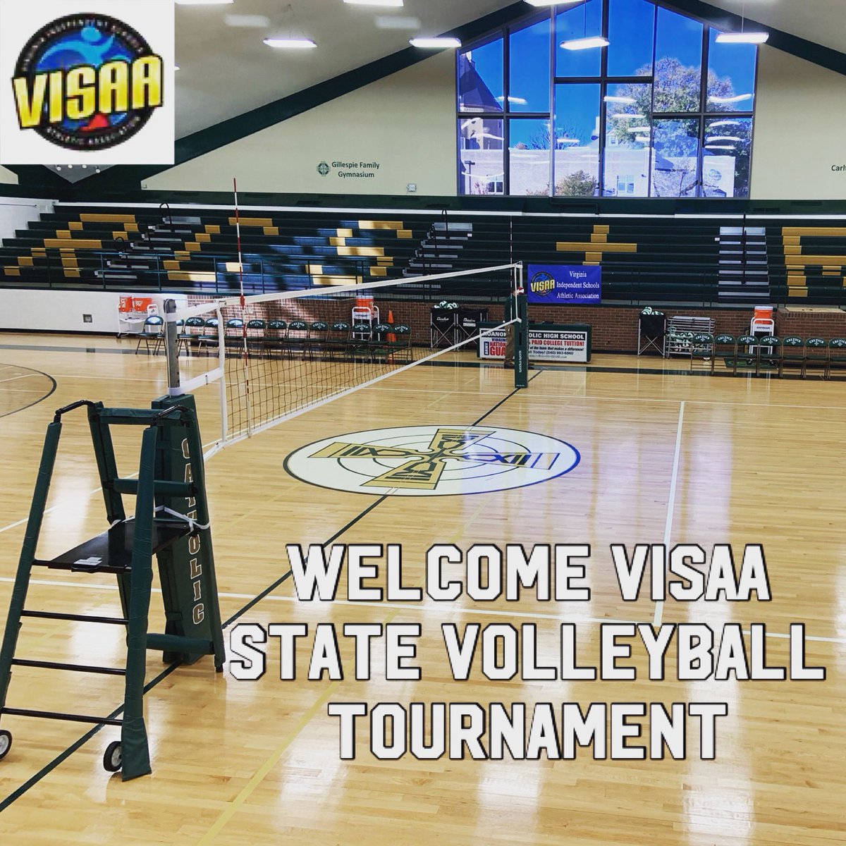 RCS is honored to host the 2019 @GO_VISAA Divisions I, II and III State Volleyball Championships today and Saturday. All games will be broadcast on CelticsLive.com (Green Channel). Many thanks to @RoanokeCollege and @visitvbr for helping sponsor our broadcasts.