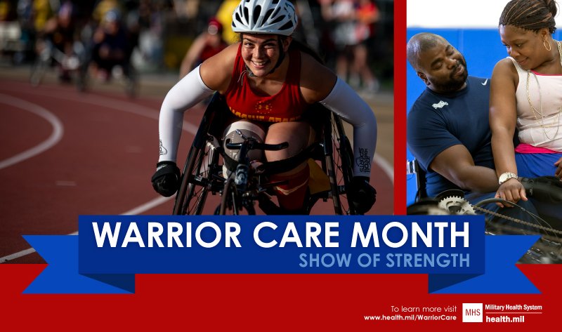 #WarriorCareMonth is an annual effort to increase awareness of programs and resources available to wounded, ill and injured service members, as well as their families, caregivers and others who support them. Explore ways to get involved: health.mil/News/In-the-Sp…
