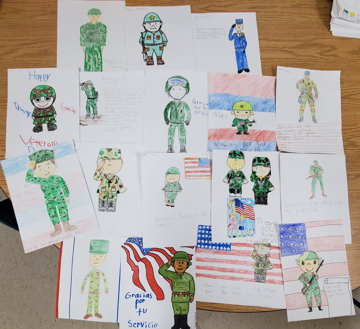 Vanessa Mould (@vm_aisd) on Twitter photo ♥️My little Jags were super excited to participate in Operation Gratitude, so they wrote and drew letters to honor our Veterans. 🇺🇸
<a href="/JonesECPKK_AISD/">Jones EC/PK/K School</a> <a href="/AldineISD/">Aldine ISD</a> <a href="/RosalindBurns9/">Rosalind Burns</a> <a href="/drgoffney/">Dr. LaTonya M. Goffney</a> @TeamSoc_Studies ♥️My little Jags were super excited to participate in Operation Gratitude, so they wrote and drew letters to honor our Veterans. 🇺🇸
<a href="/JonesECPKK_AISD/">Jones EC/PK/K School</a> <a href="/AldineISD/">Aldine ISD</a> <a href="/RosalindBurns9/">Rosalind Burns</a> <a href="/drgoffney/">Dr. LaTonya M. Goffney</a> @TeamSoc_Studies