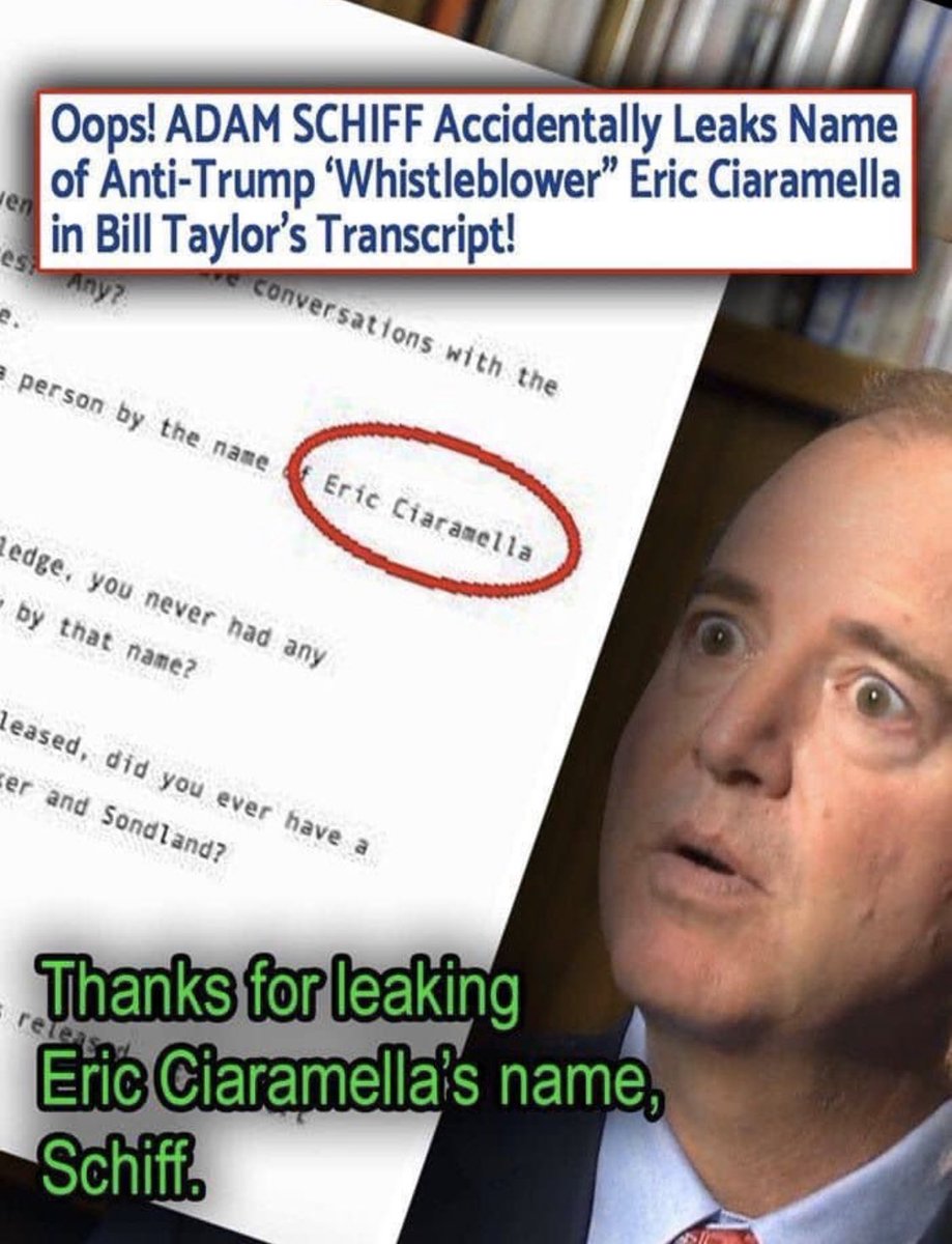 doughaaland's tweet photo. @RealCandaceO Someone should have told #ShiftySchiff about “naming” the #Whistleblower... #JustSayin https://t.co/BdcrHnvDzA