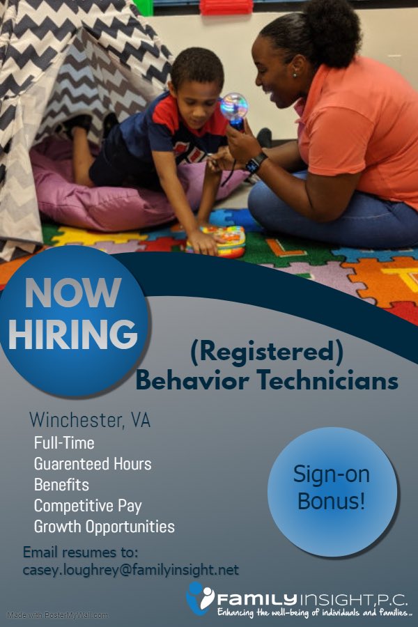 Brittney Hutzell on Twitter "We are hiring!!! ABA RBT Winchester 