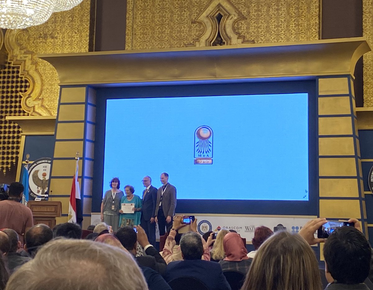 eloquentpeasant's tweet photo. The International Association of Egyptologists paid tribute to inspiring Professor Fayza Haikal who was inducted as only the 5th ever honorary member of @IAEgyptologists at the International Congress closing ceremony #ICE2019 #ICEXII More on Prof Haikal: https://t.co/22RN9Tvrx5 https://t.co/9jqHzAVPok