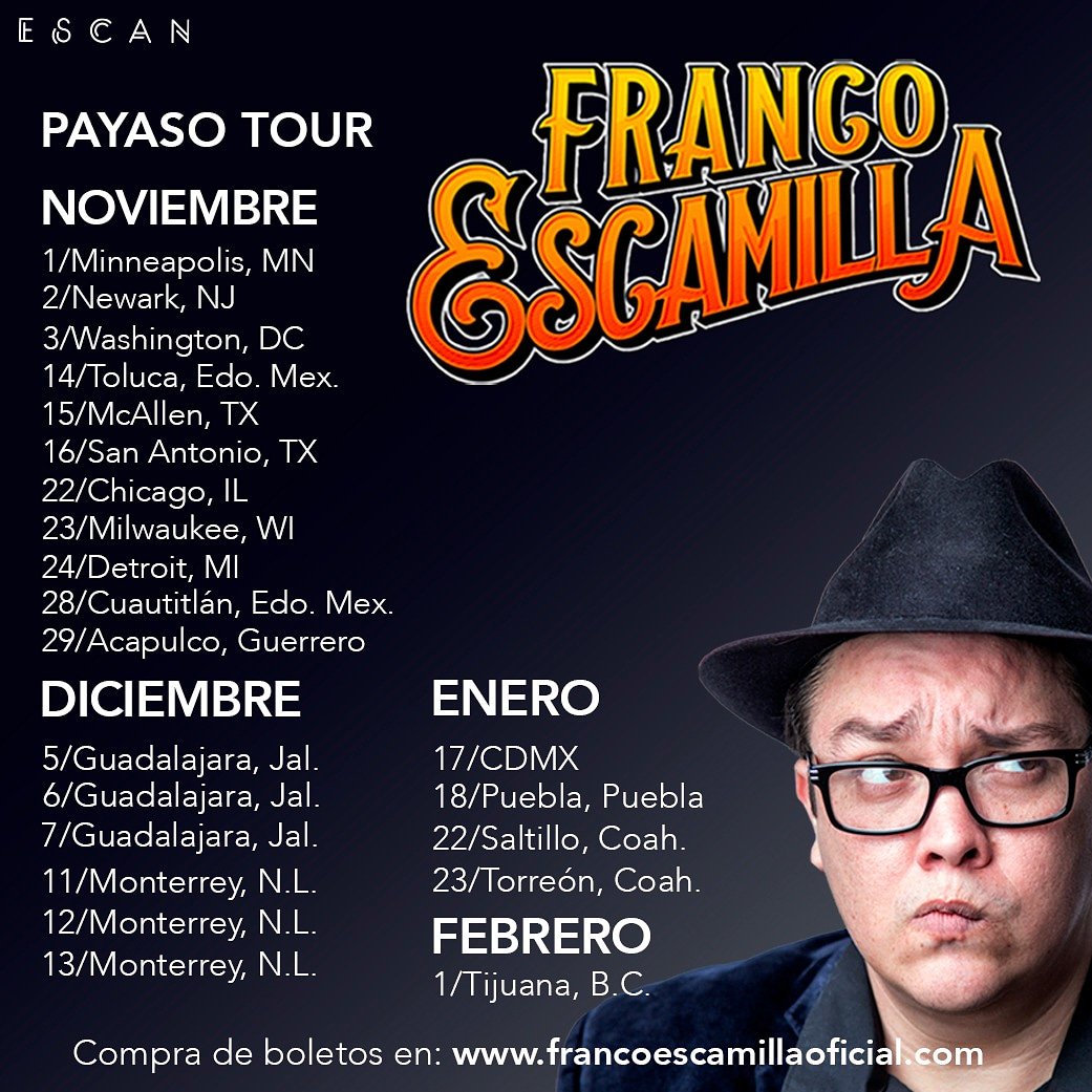 Franco Escamilla on Twitter "¡Raza! Acá les dejo las fechas