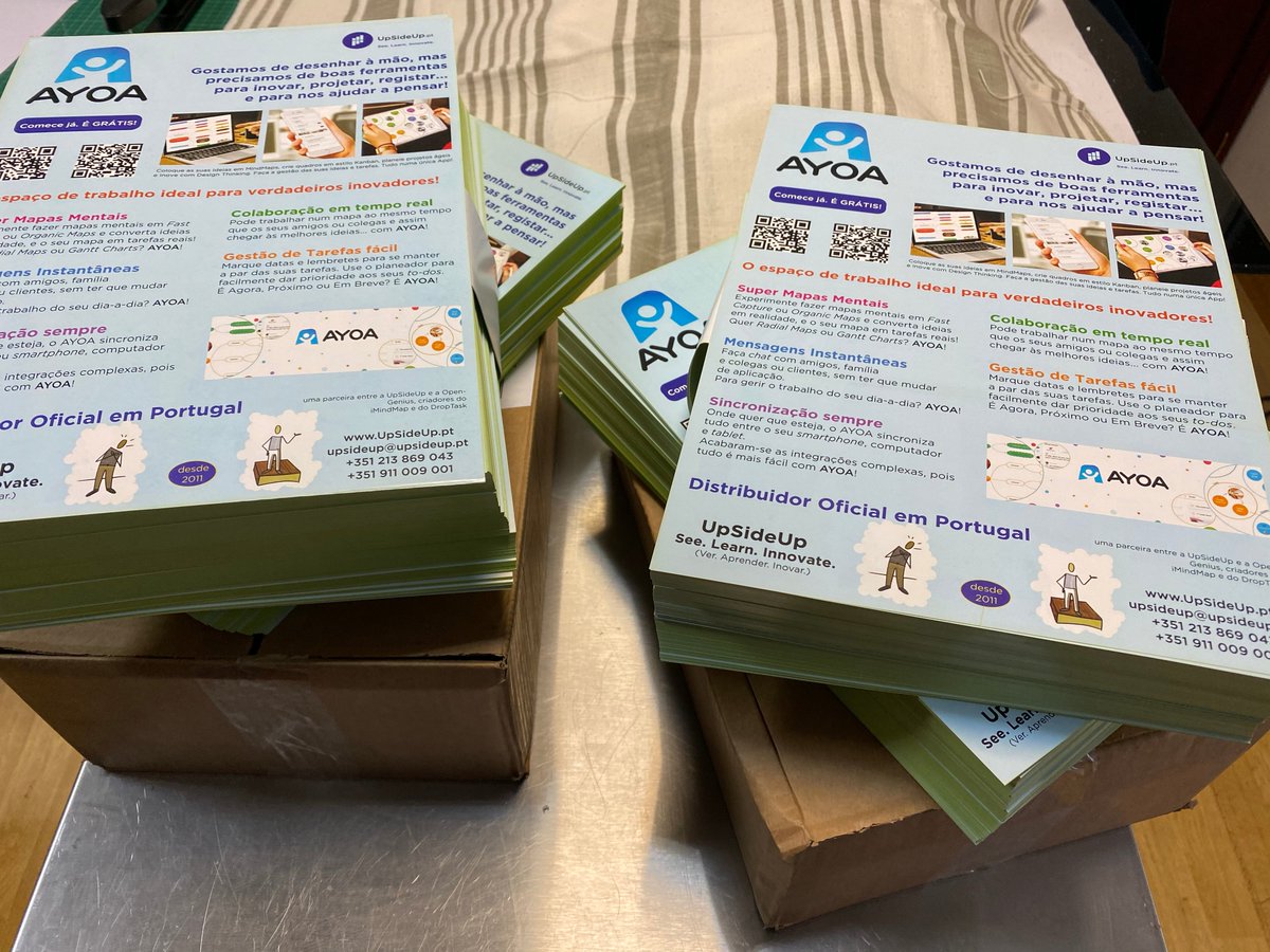 UpSideUp_PT's tweet photo. Want to know more about AYOA?
It's amazing software. It's MINDMAPS, it's CHAT, it's TASK MANAGER, it's GANTT charts... If you want it, you get it!
Distributor for Portugal: https://t.co/JDuG9TA5bt
#AYOA #VISUALS #MINDMAPS #UPSIDEUP https://t.co/prP2reVD9i