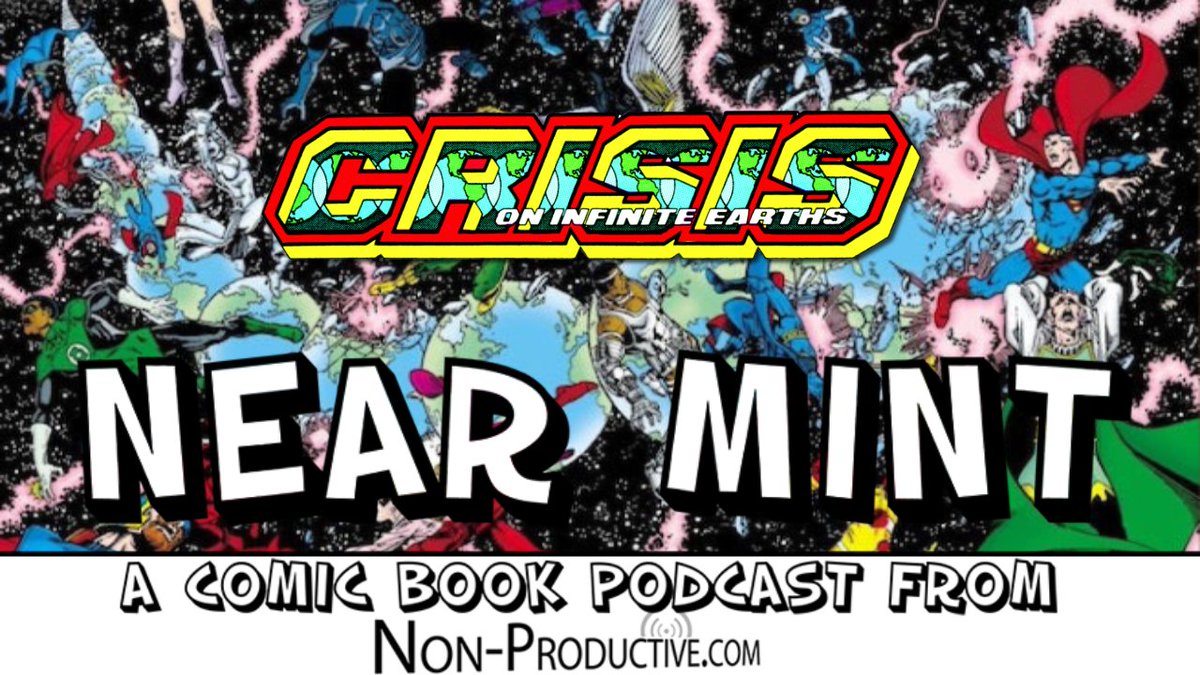 NonPro's tweet photo. We're re-reading Marv Wolfman &amp; George Pérez's @DCComics #CrisisOnInfiniteEarths in prep for @TheCW television crossover &amp; in honor of the 35th anniversary!

Listen to @NearMintShow with @FrankHablawi @BigPoppaPeteLI @bombchuxox 
 and @TrumbullComic

https://t.co/fyC6e4AYOQ https://t.co/hOEaTlC5sP