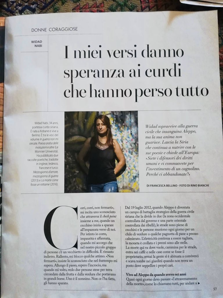Widad Nabi On Twitter Interview In The Italian Press
