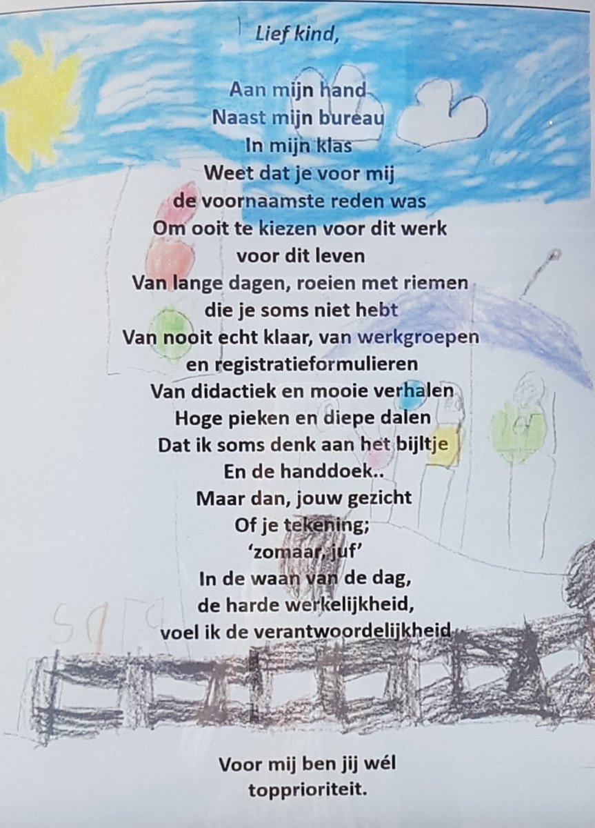 Lief kind #topprioriteit, Lieve leerkrachten, jullie ook! <a href="/Sterredans/">Sterredans</a>