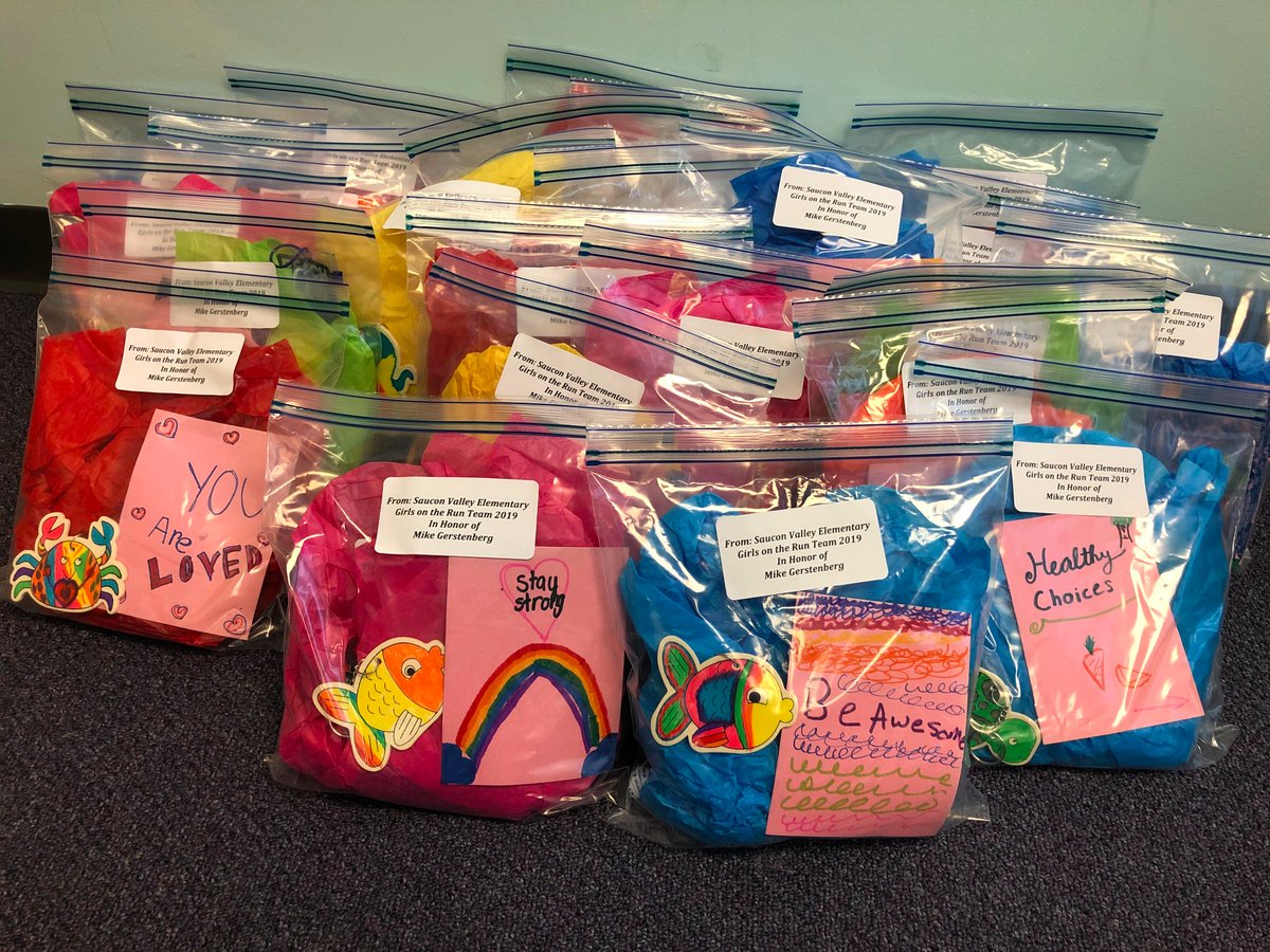 #FlashbackFriday to a great spring season of Girls On The Run and the thoughtful care packages created for the #CommunityImpactProject in honor of our former custodian! #teamwork @SauconValleyES @GOTRI @wehrwegrow