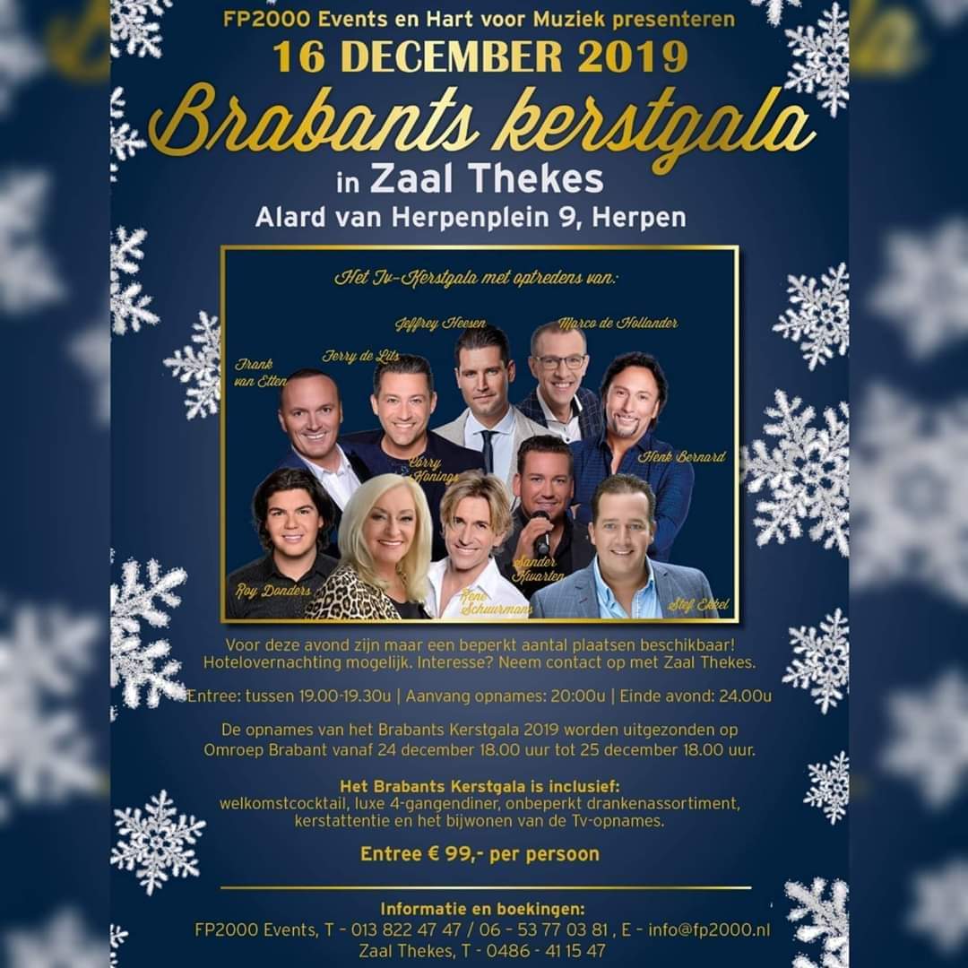 🎅TV OPNAMES: Brabants Kerstgala🎅
Unieke en sfeervolle TV opnames bij mijn vrienden van Thekens te Herpen. Met een geweldige line up, all inc. genieten. Wie is erbij op 16 december? Check alle info op    
fp2000.nl/nieuws/brabant…