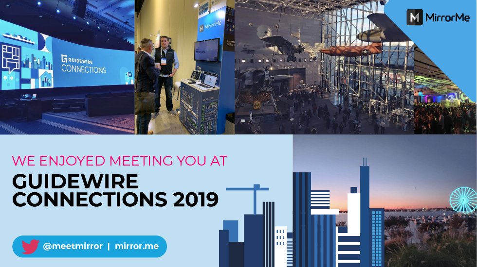MeetMirror's tweet photo. Thank you to our host and partner @Guidewire_PandC
 for having us at #GuidewireConnections --lots of good memories, connections and inspiration. #insurtech #CX https://t.co/JrvZVH5DkK