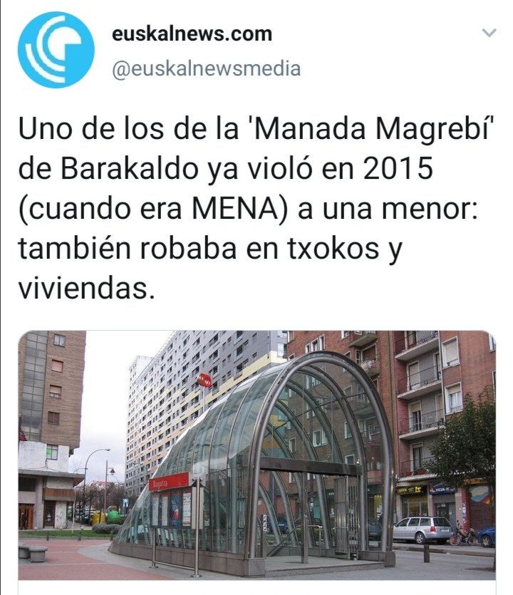 eltivipata's tweet image. Uno de los violadores de la "Manada de Barakaldo" ya había violado antes, cuando era MENA. Las preguntas normales serían; ¿y por qué estaba en la calle? ¿Y por qué no estaba fuera de España?