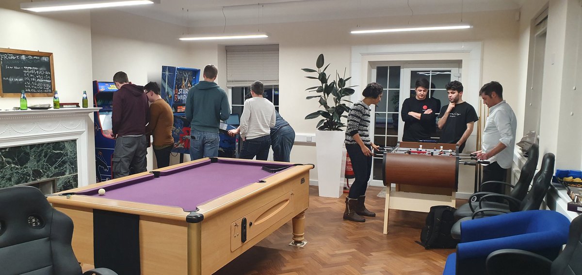 intergence's tweet image. Friday funday in full swing at #Intergence towers! A great way to catch up with colleagues and enjoy some games and a cheeky chippy #fridayfunday #teamspirit #teambonding #teamintergence #arcadegames #pinball #guitarhero3