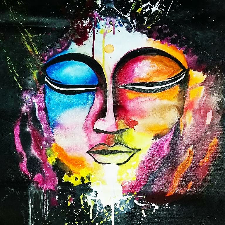 #buddhapaintings #buddhaarts #abstractart #acrylicpaint #arts #canvasart #gautambuddha #indianpaintings #indian #colorillustration #paintwhatyoulove #inspired #paintinginspiration #zenbudha #vibrantcolours #buddhalove #artlovers #humanity #hindikavita #mostlysane #artist