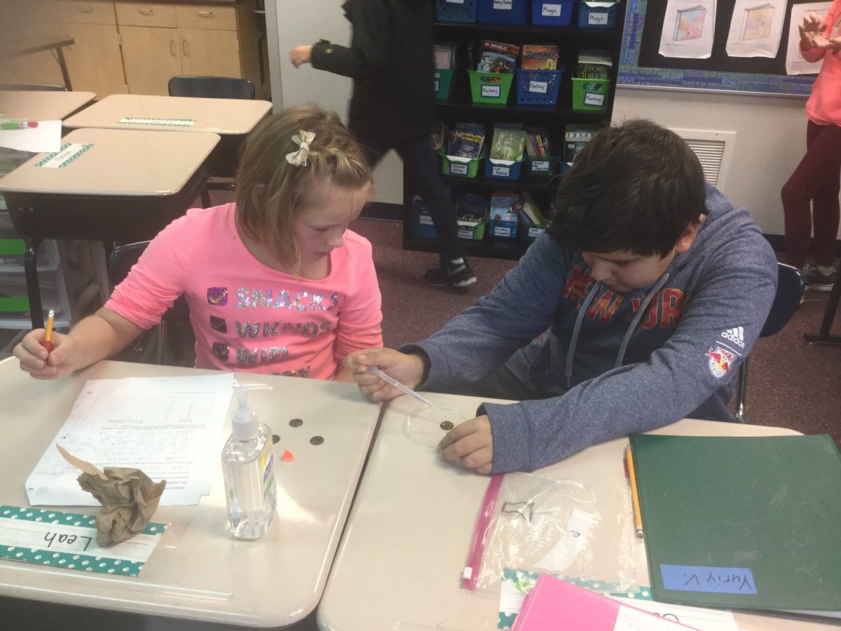 EAlberswerth's tweet photo. How much frosting (water) can you fit on a cookie (penny) without it spilling over? #prideFPS https://t.co/mniIElPW1b