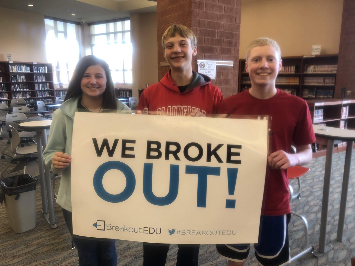 PCSCLibrary's tweet photo. What an AMAZING day! English 9H classes participated in To Kill a Mockingbird Breakouts (Mrs. Jacobs). We even had a class that every group broke out. EXCELLENT! 4+2 C's & Design Thinking #webrokeout #breakoutedu @phsquakers @QuakerPrincipal #phslibrary #innovationAtPHS https://t.co/KcZtMHprGJ
