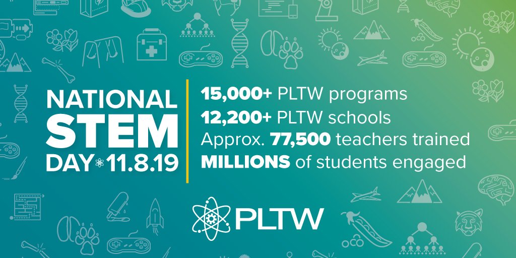 PLTW + Teacher Success = Student Success. We change the way students experience school from preschool through graduation day. Learn more at pltw.org #NationalSTEMDay