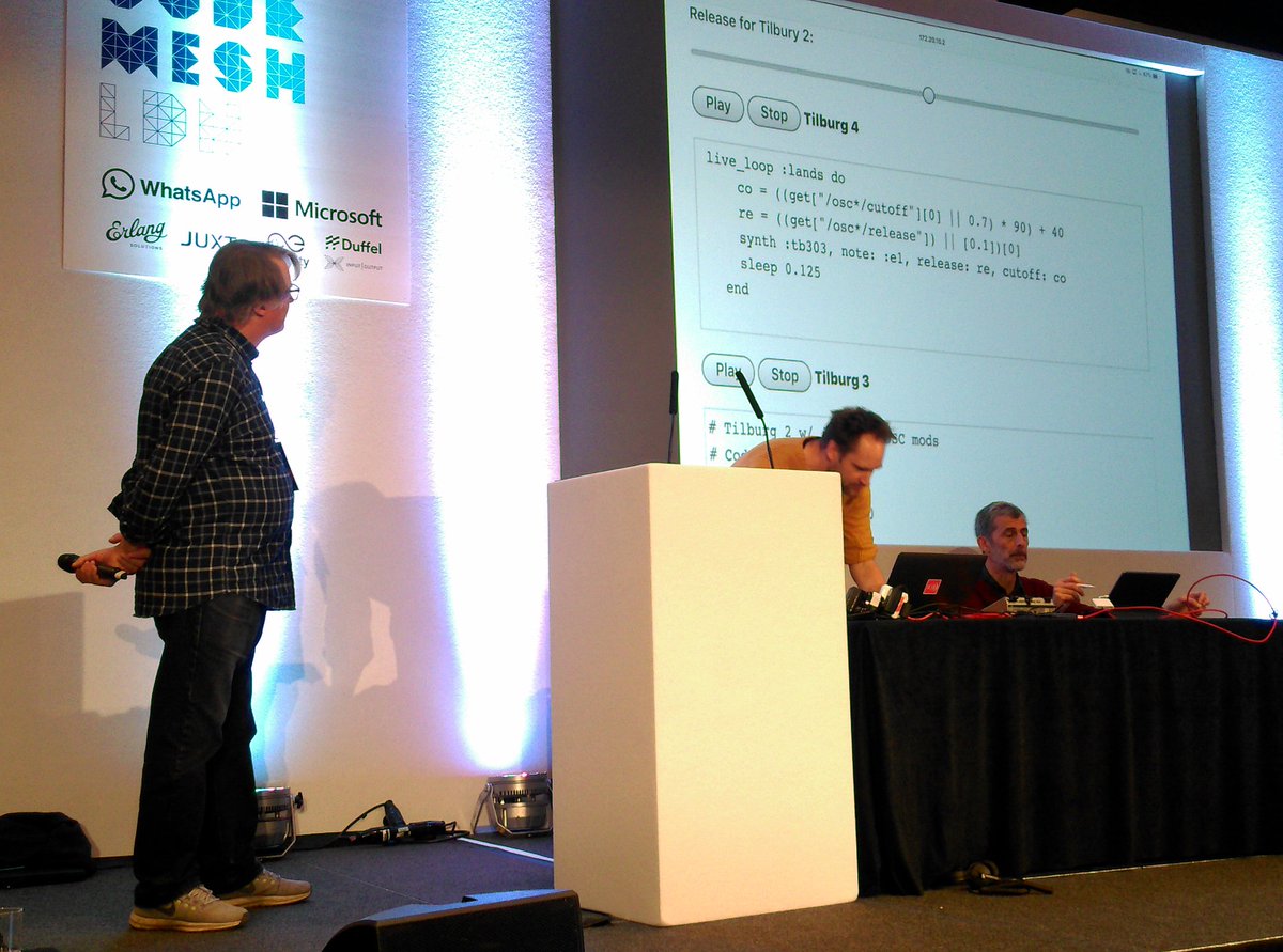 FrancescoC's tweet image. Getting the TiddlyWiki and SonicPi jamming together, just the way @joeerl had suggested! @samaaron, @Jermolene and @rvirding #rememberingJoe at #CodeMeshLDN
