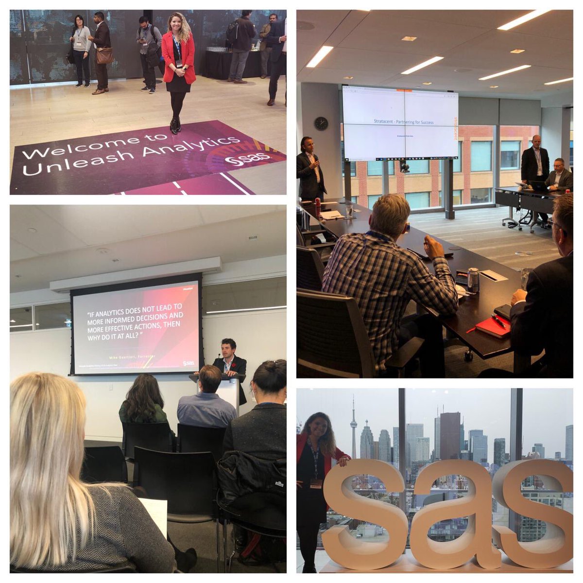 Exciting week attending the Unleash Analytics Roadshow &amp; launching Stratacent in SAS Canada! Stratacent is looking forward to expanding our partnership with <a href="/SASsoftware/">SAS Software</a>!