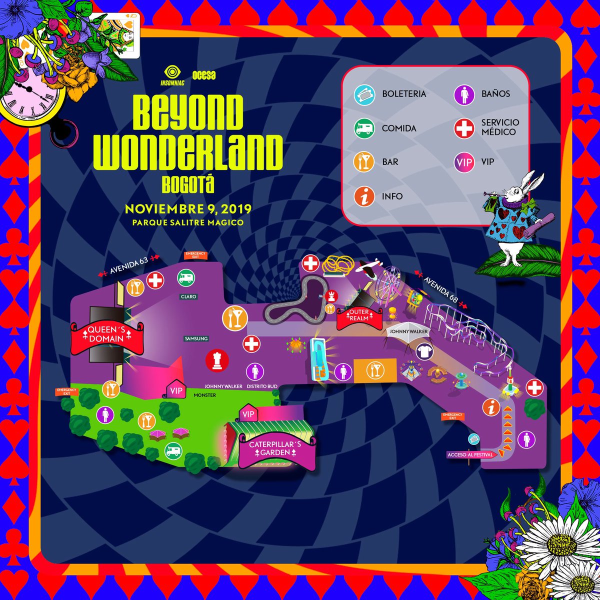 Ya puedes comenzar a planear tu recorrido por el territorio que encontrarás más alla del Pais de las Maravillas el próximo sábado en #BeyondWlandBOG 
🧭🌀✨
Más información oficial: eticket.co/masinformacion…