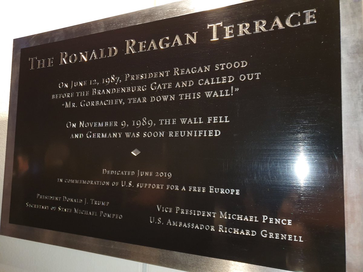 Great opportunity to attend the unveiling of the Pres. Ronald Reagan  statue at the US Embassy in Berlin with US Secratary of State Pompeo and US Ambassador Grenell #proudupser