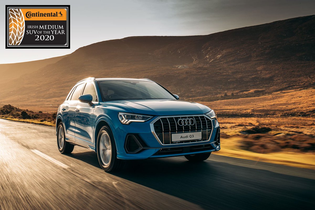 We are delighted to announce that the Audi Q3 was voted Irish Medium SUV of the Year 2020 at the Irish Car of the Year Awards!

Experience it for yourself at your local Audi Dealership.