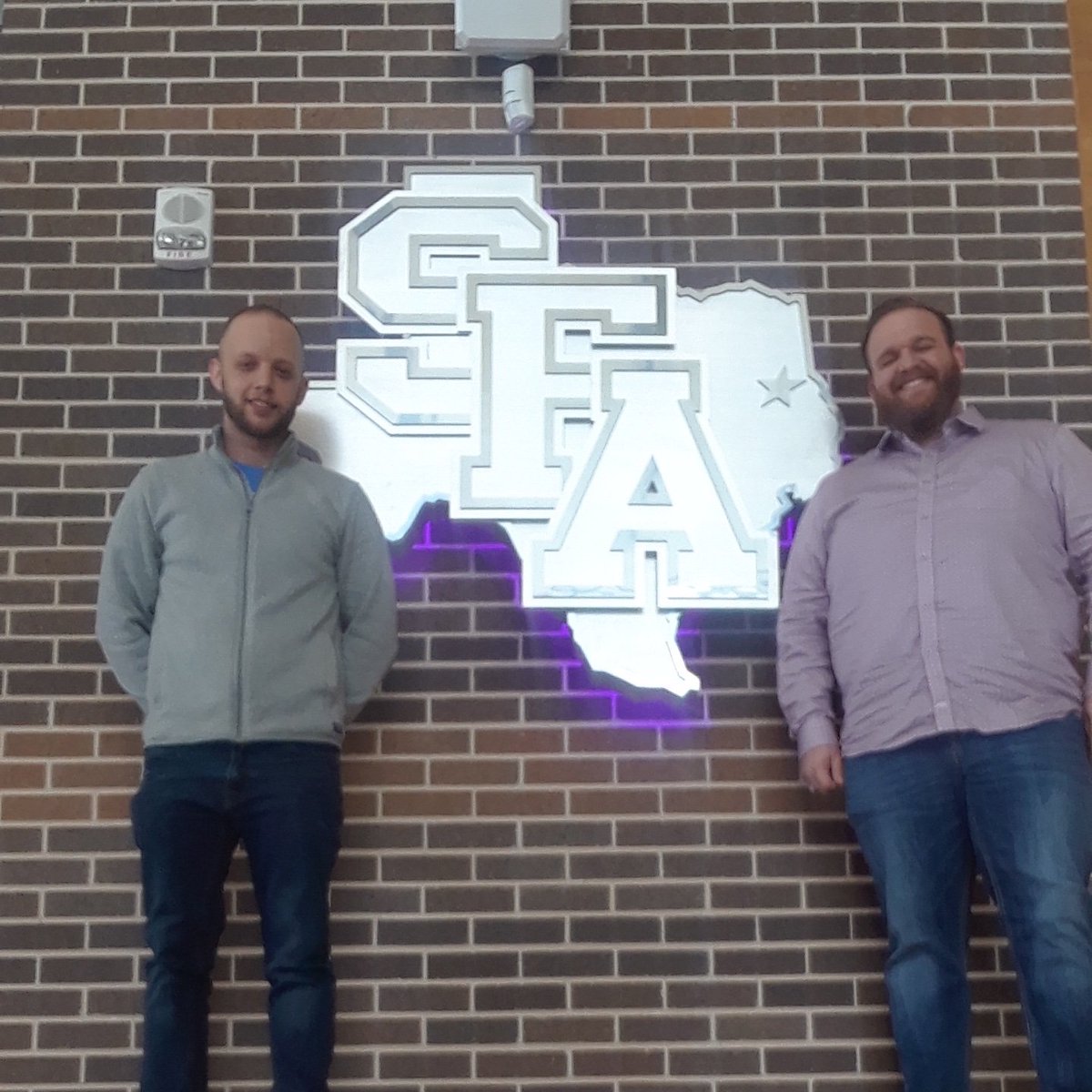 sfaCompSci's tweet photo. Great visit from Justin and Trace from LEE TRANS today! Be on the lookout for a new job posting from them looking for Lumberjacks to fill internships and developer positions close to home in Lufkin. #sfaCompSci #sfaCIS #sfaIT #sfaDA #sfaCyber @SFASU @sfa_alumni @CoSM_SFA https://t.co/ijpz5Tqp4o