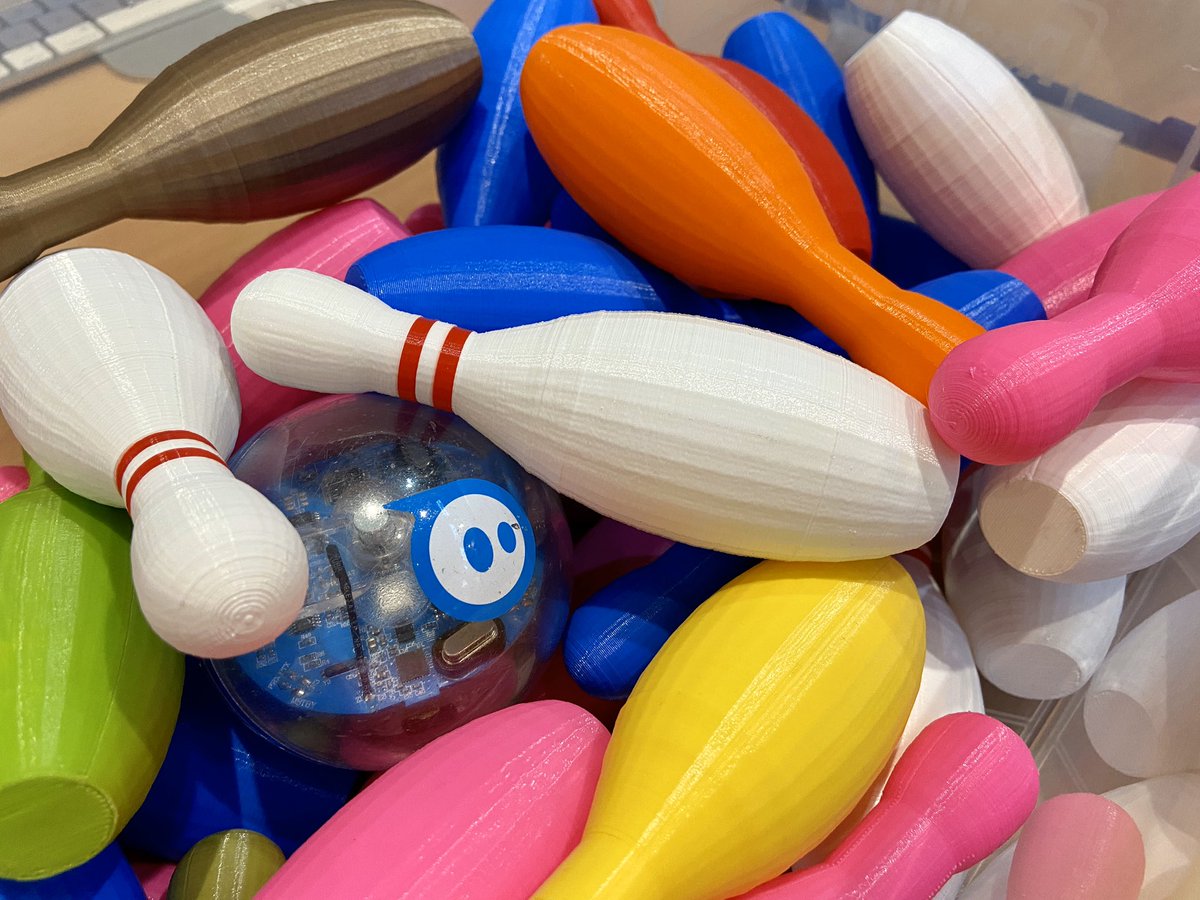 JacobWoolcock's tweet photo. Found out this morning that I’ve been selected as a #SpheroLeadEducator, which is very exciting! Celebrated by introducing a new class to @SpheroEdu today and what better way to start than with some #3DPrinted bowling?! Such a fun way to spend a Friday afternoon. #EdTech https://t.co/uIAGMtxaAE