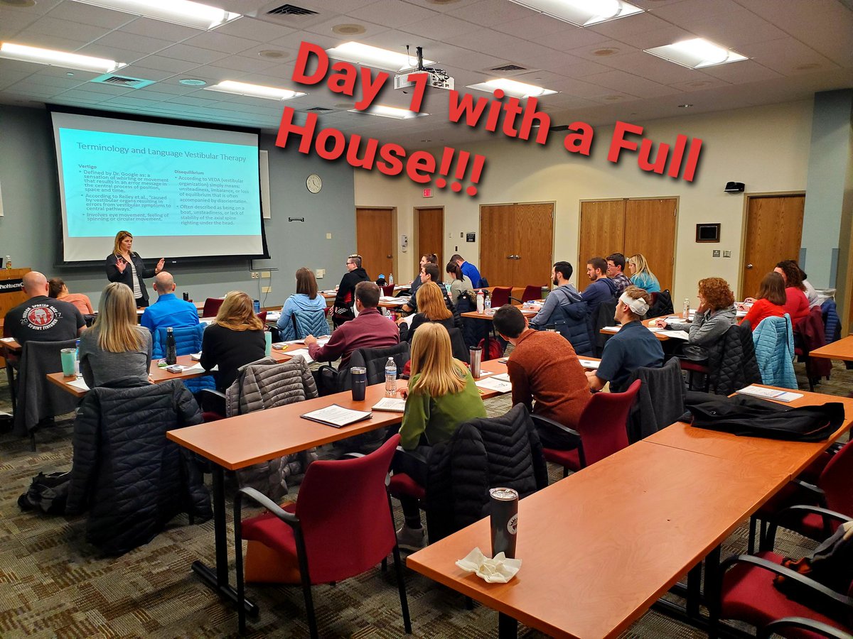 AmsiInfo's tweet image. Day 1 of #CertVRS in Waukesha, WI!! Excited to bring the best #vestibular course to these wonderful people! @DestinyHebert #FridayMotivation