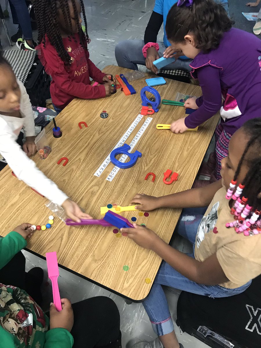 drobinsonedu's tweet photo. Kindergarteners exploring magnetism and sharing all about how they “stick” @PCE_HCS. #STEMSTEAMDay #ExpectSTEM #ExpectExceptionalHCS https://t.co/QOLb5mKg81