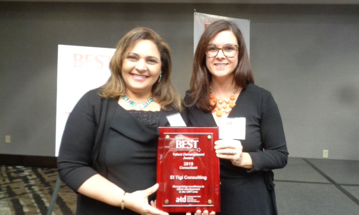 CNYATD's tweet photo. Congratulations CNY BEST Talent Development Consultant Award Recipient El Tigi Consulting @meltigi
Recognizing excellence in talent development in the CNY area.
@CNYATD  #cnyatd #cnybest https://t.co/nxRMNEGSaC