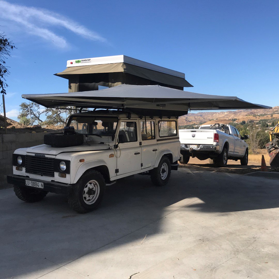 BundutecUSA's tweet image. Check out this #Bundutec #SuperKing  and #CustomLength #BunduAwn on a #Defender110 in #CA