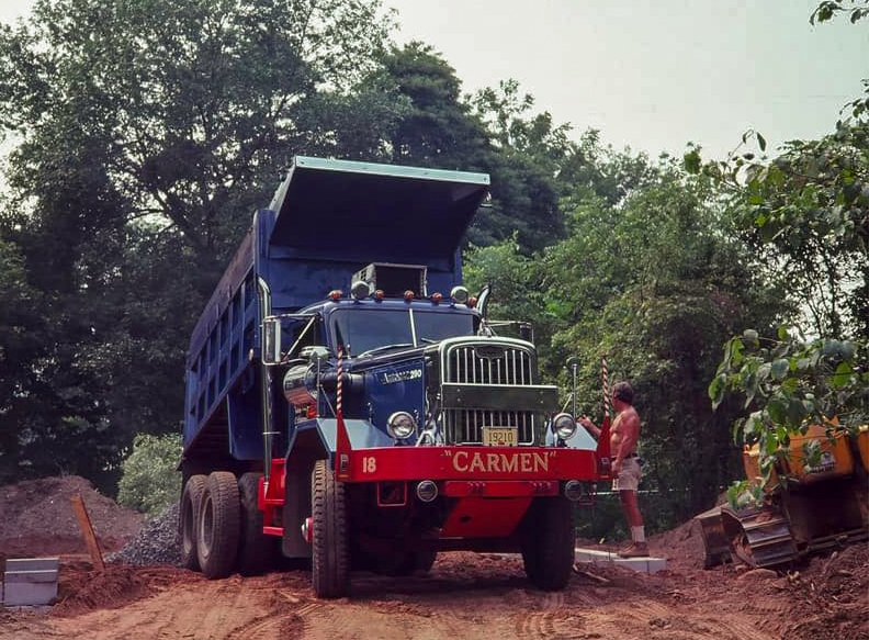 AutocarTruck's tweet photo. Yesterday we showed the Yannuzzi family's 1964 #AutocarDC and asked, what did they do next? You guessed it: Bought more Autocar trucks. Like this 1965 ten-wheel dump that Jimmy's dad, Carmen, drove himself. Check out the new DC here: https://t.co/rAOkFbCiK5 #AlwaysUp https://t.co/KFQcXjXuTg