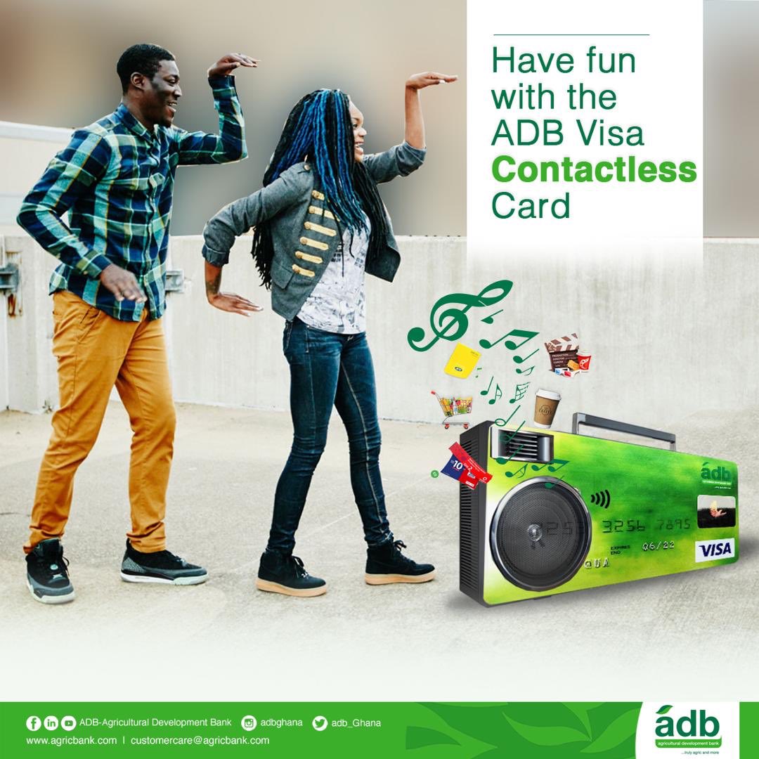 adb_Ghana's tweet image. Do not forget to pick your ADB Visa Contactless Card as you hangout this weekend. Payments made easy. For further enquiries call 0302210210. ADB,...truly agric and more. #tgif #weekendvibes #contactlesscard