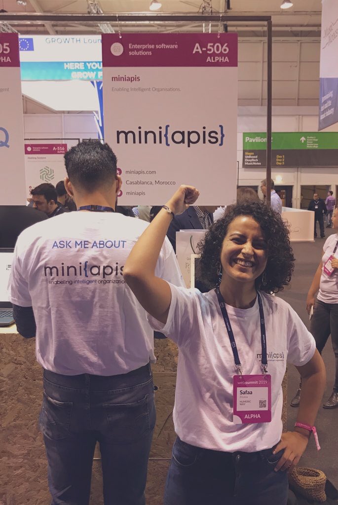 Safaaboubia's tweet image. Our journey at #Websummit19 is over now 🙌🏽

I am so grateful for the wonderful friends who expressed their support, by coming to our stand or texting me, and of course big up to the wonderful @miniapis team!

Cheers everyone ❤️