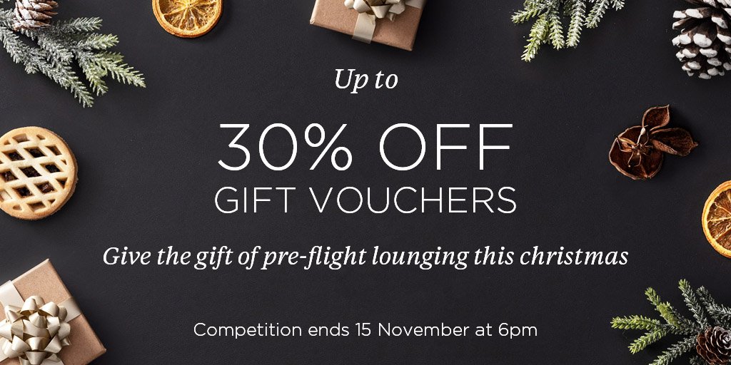 No1Lounges's tweet photo. They’re back! Our gift vouchers have returned, and to kick off the festive season we’re giving away two £50 e-vouchers which can be used to visit any No1 Lounge. To enter, all you need to do is follow &amp; RT! #win #giveaway #competition #departsmart https://t.co/M6eCvF8ija