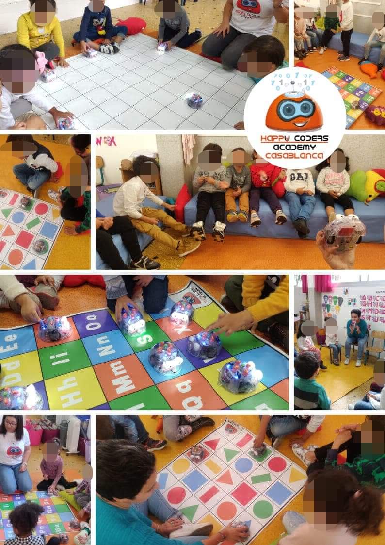 Happy_Coders's tweet image. Le petit robot éducatif #BlueBot accompagne les enfants de l&apos;école #SFB dans leurs initiation au #Code &amp;amp; #Robotique !
On apprend l&apos; #Alphabet et la #Géométrie en s&apos;amusant ! #PenséeInformatique #Algorithme #Repère_dans_lespace 
#NextGeneration
