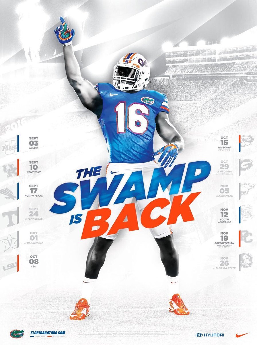 Ahead of the 2016 season, there was a rumor/opinion (outlined by u/risto1116 on Reddit  https://bit.ly/34MQNkf ) that McElwain wanted the white helmets to be permanent.Even the 2016 poster featured the W/B/W combination, leading some to think white helmets would be worn more