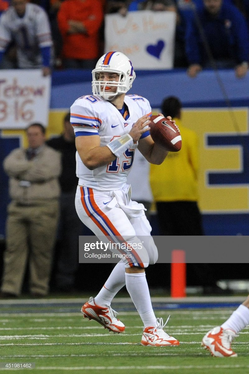After Florida put a thorough beatdown on Florida State in the final home game of the 2009 season, players voted to wear the helmet again in the 2009 SEC Championship Game vs. Alabama. The Gators took the field in all white for the first time in over 40yrs.
