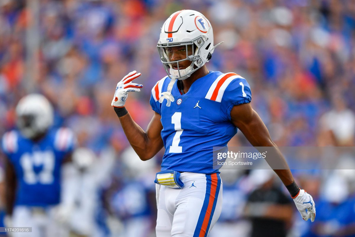 2019 featured the 15th different white helmet in Gator’s history as Florida revealed 1960’s era throwbacks vs Auburn:An orange stripe, block F/circle F combination, and 150th logo on the bumper.Florida won 24-13