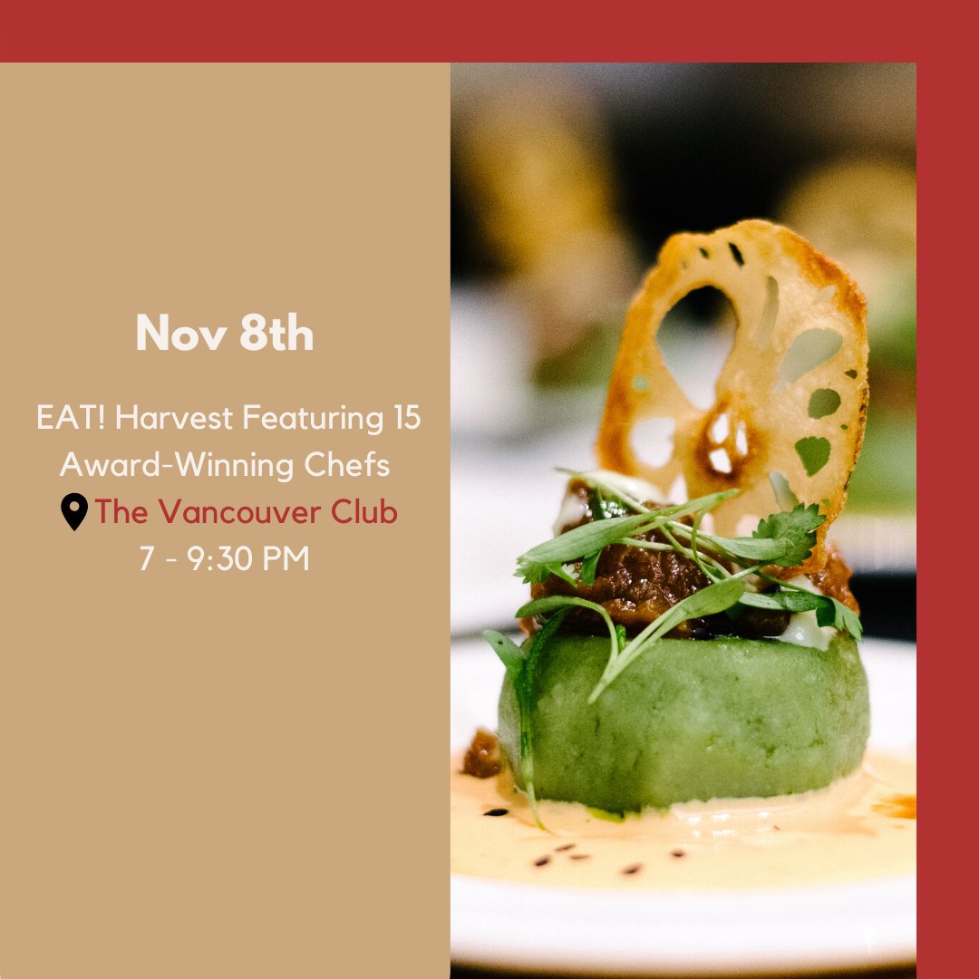 The signature event is here! Very limited tickets remaining. 

See you tonight, Vancouver.

eat-vancouver.com/eat-harvest/