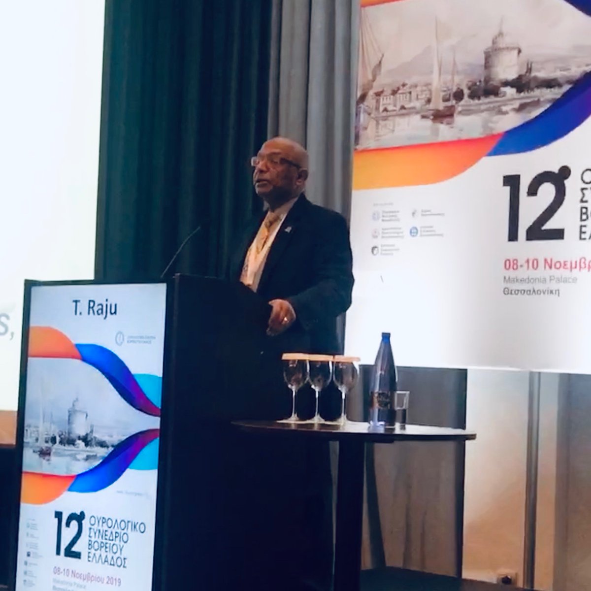 TulaneUrology's tweet photo. Dr. Raju Thomas @roboraju at the 12th Urologic Conf of Northern Greece. Presenting lectures on the value of AUA @AmerUrological membership and Robotic Urologic Reconstruction. https://t.co/Ft0D747IP1